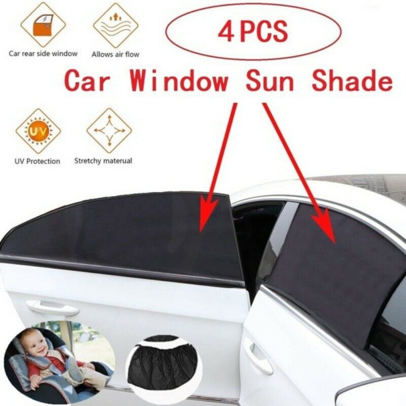 4 Pack Semi-Transparent Baby Rear Window Car Sun Shades Large Vehicle Windows Car Window Shades for Baby//Cartoon Car Window Shade//Universal Car Sun Shade for Cars Minivans SUVs Bus Window